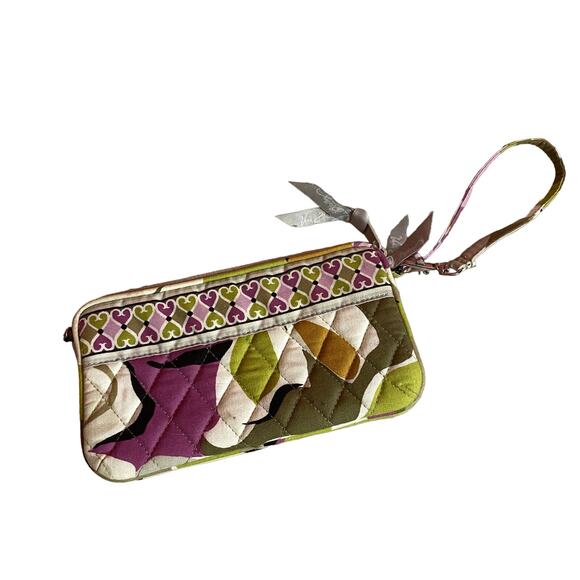 Vera Bradley Purple & Green Multicolor Colorful Portobello Zip Wristlet Women - Picture 2 of 8